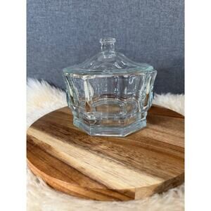 Vintage Indiana Glass Octagon Lidded Dish